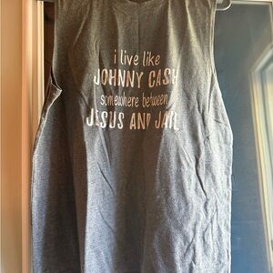 Gray Graphic Tank Top